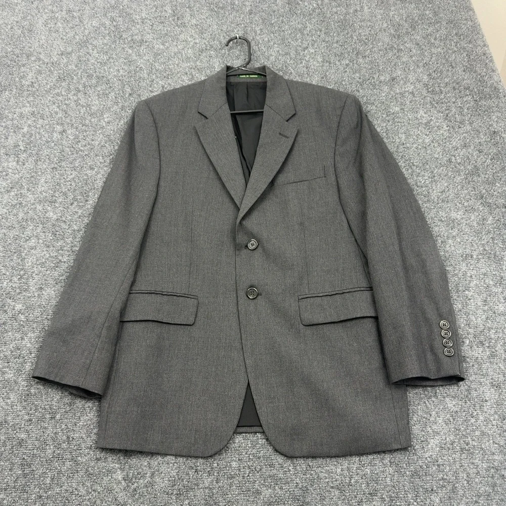 Lauren Ralph Lauren Blazer Mens 38S Grey Wool Two Button Classic Business Office